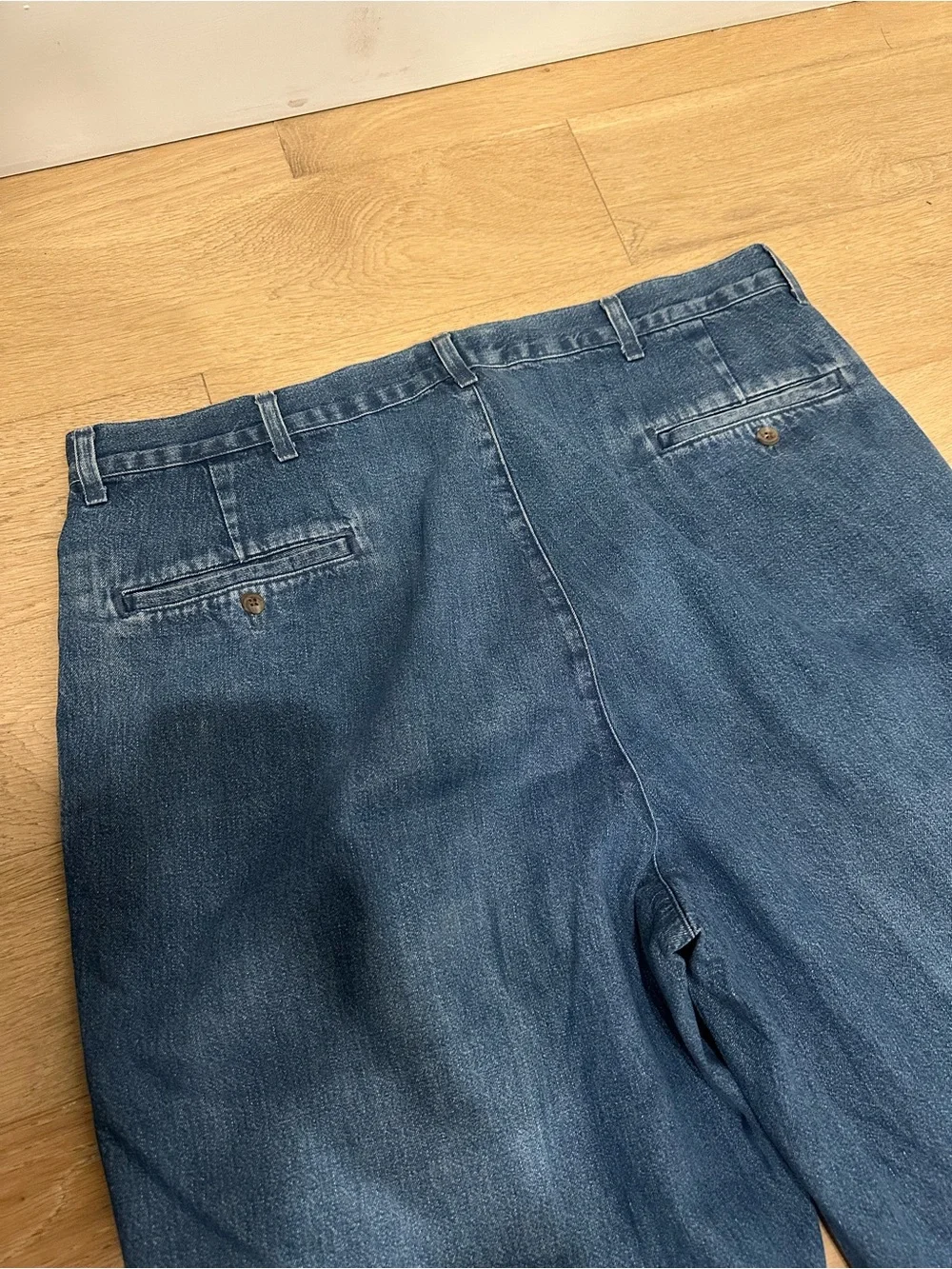 Polo Ralph Lauren Jeans Mens 38x29 Pleated USA Made Country Denim Vintage